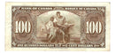 1937 $100 Bank of Canada Note Gordon-Towers Prefix B/J BC-27b Extra-Fine (EF-40)