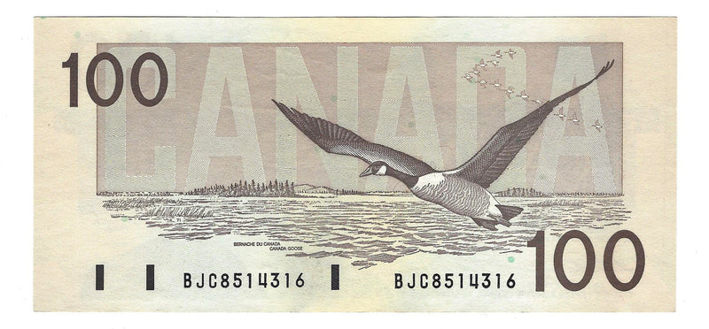 1988 Canada $100 Banknote  Thiessen-Crow, BJC,(CL BPN) BC-60a-i (UNC)