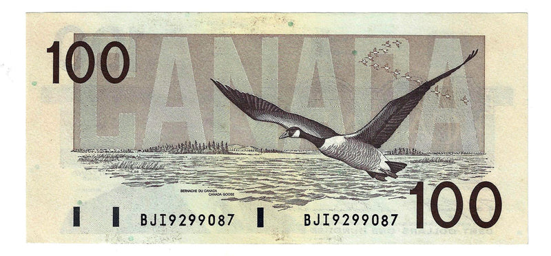 1988 Canada $100 Banknote Knight-Thiessen,BJI, BC-60c (UNC)