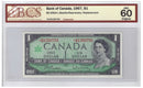 1967 Canada $1 Banknote Beattie-Rasminsky,*B/M, BC-45bA-i, BCS Certified (UNC 60  Original)