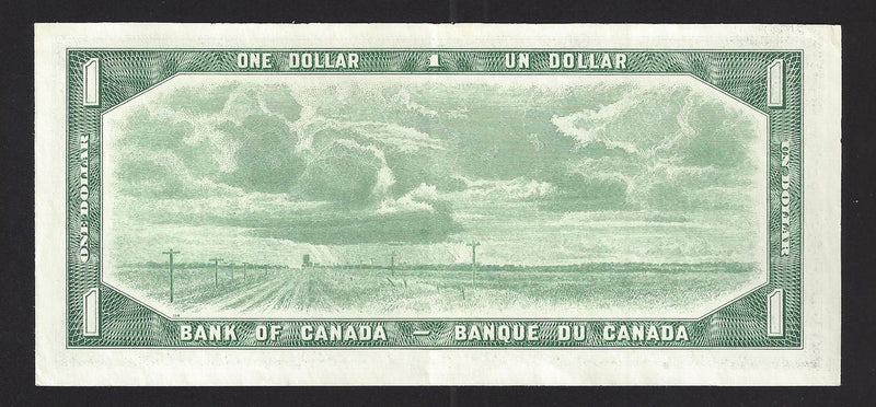 1954 $1  Replacement Bank of Canada Note Beattie-Rasminsky Prefix *B/M3478669 BC-37bA-i (EF)