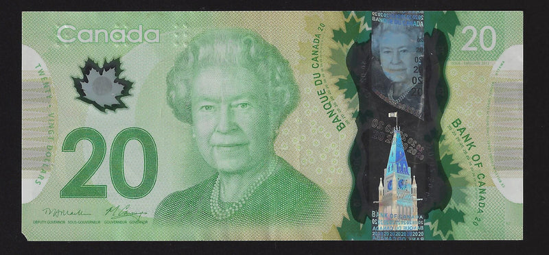 2012 $20 Bank of Canada Repeter Note 4 Digit Macklen-Carney  BSD5039503 BC-55-N1-ii-N10-iii (Circ.)