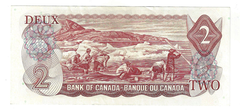 1974 $2 Banknote Lawson-Bouey, Prefix BZ,  BC-47a, EF