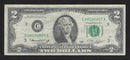 1976 USA $2 Two Dollar Bill Series (C) Green Seal Number C08192857A (VF)