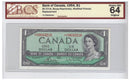 1954 Canada $1 Banknote Replacement Bouey-Rasminsky,*CF, BC-37cA, BCS Certified (CH/UNC 64 Original)