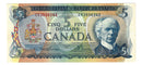 1972 Canada $5 Banknote Lawson-Bouey, C/R, BC-48b (EF)