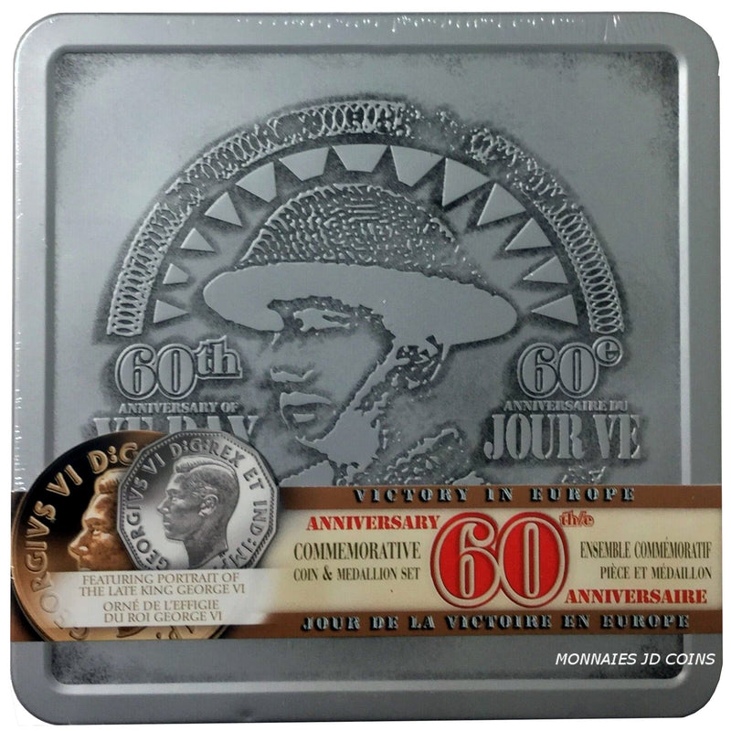 2005 Canada 5 Cents and Medallon 60Th Anniversary Of VE-Day Set