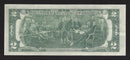 1976 USA $2 Two Dollar Bill Series (D) Green Seal Number D27637452A (VF)