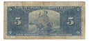 1937 Canada $5 Banknote Gordon-Towers D/C BC-23b Fine