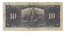 1937 Canada $10 Banknote Gordon-Towers, D/D, BC-24b (F/VF)