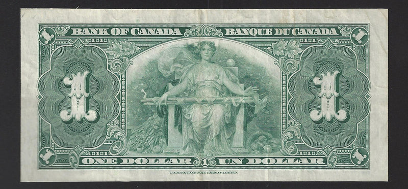 1937 $1 Bank of Canada Note Gordon-Towers Prefix D/M7800843 BC-21c (FINE)