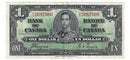 1937 Canada $1 Banknote Coyne-Towers  D/N, BC-21d (VF)