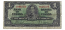 1937 Canada $1 Banknote Coyne-Towers  D/N, BC-21d (VG)