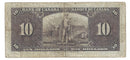 1937 $10 Bank of Canada Note Coyne-Towers, D/T, BC-24c (VG)