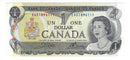 1973 Canada $1 Banknote Crow-Bouey, EAX,Lithographed Backs, BC-46bA (Almost UNC)