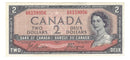 1954 Canada $2 Banknote Beattie-Coyne,Devil's Face E/B, BC-30b (UNC)