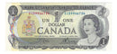 1973 Canada $1 Banknote Crow-Bouey, ECR, BC-46b (G/UNC)