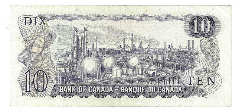 1971 Canada $10 Banknote  Lawson-Bouey ,EDL, BC-49c-i  (Circ.)