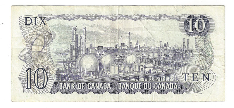 1971 Canada $10 Banknote  Lawson-Bouey ,EDV, BC-49c-i  (Circ.)