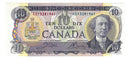 1971 Canada Lithographed $10 Banknote  Crow-Bouey ,EDX, BC-49dA  (C/UNC)