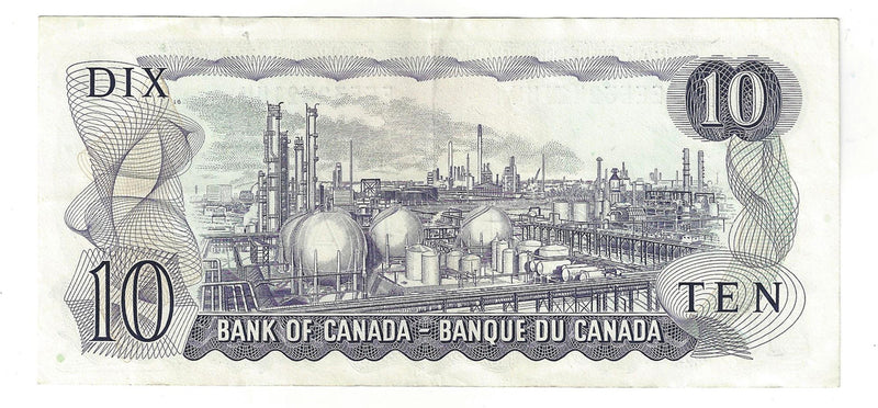 1971 Canada $10 Banknote  Lawson-Bouey ,EEE, BC-49c-i  (EF)