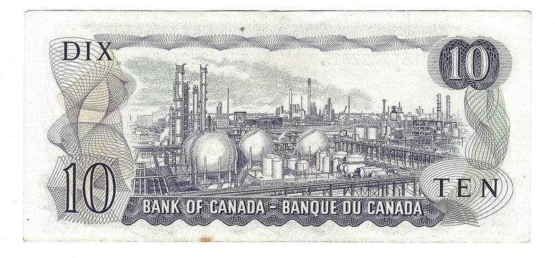1971 Canada $10 Banknote  Lawson-Bouey ,EEG, BC-49c-i  (EF)