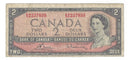 1954 Canada $2 Banknote Bouey-Rasminsky, E/G, BC-38c (Circ.)