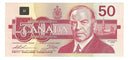 1988 Canada $50 Banknote  Thiessen-Crow ,EHS, BC-59a  (EF/AU)