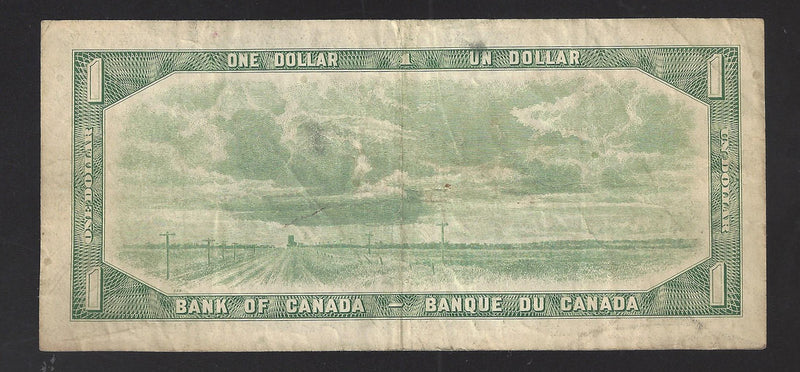 1954 $1 Bank of Canada Note Lawson-Bouey Prefix E/I1454816 BC-37d (F)