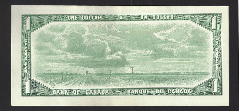 1954 $1 Bank of Canada Note Lawson-Bouey Prefix E/I2230883 BC-37d (Almoust UNC)