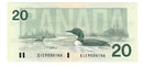 Without Serifs 1991 Canada $20 Banknote Thiessen-Crow, EIE, BC-58aA UNC