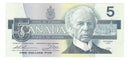 1986 Canada $5 Banknote Thiessen-Crow ,EPD, BC-56b  (C/UNC)