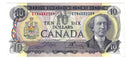 1971 Canada $10 Banknote  Crow-Bouey ,ETN, BC-49d  (EF)