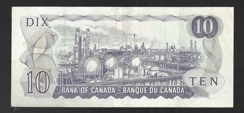 1971 $10 Bank of Canada Note Crow-Bouey Prefix ETR6100555 BC-49d (EF)