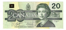 1991 Canada $20 Banknote Knight-Dodge, EYD, BC-58d (Circ.)