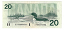 1991 Canada $20 Banknote Knight-Dodge, EYD, BC-58d (Circ.)