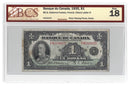 1935 Canada $1 Banknote Osborne-Towers French Text BC-2 Certified BCS F-18