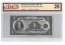1935 Canada $1 Banknote Osborne-Towers Series French Text BC-2 BCS VF-25