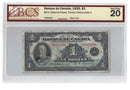 1935 Canada $1 Banknote Osborne-Towers French Text BC-2 Certified BCS VF-20