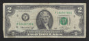 1976 USA $2 Two Dollar Bill Series (F) Green Seal Number F18496799A (Fine)