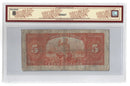 1935 Canada $5 Banknote Osborne-Towers French Text BC-6  BCS VG-8