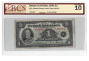 1935 Canada $1 Banknote Osborne-Towers French Text BC-2 Certified BCS VG-10