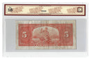 1935 Canada $5 Banknote Osborne-Towers French Text BC-6 Certified  BCS F-18