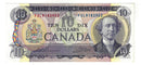 1971 Canada $10 Banknote  Thiessen-Crow ,FDL, BC-49e  (EF)