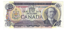 1971 Canada $10 Banknote  Thiessen-Crow ,FDN, BC-49e  (Circ.)