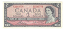1954 Canada $2 Banknote Bouey-Rasminsky, F/G, BC-38c (C/UNC)