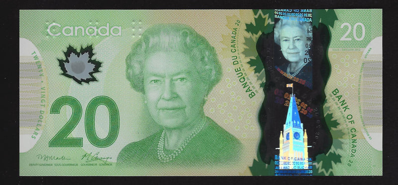 2012 $20 Bank of Canada Note Macklem-Carney Prefix FIS6745999 BC-71a-i (Ch/Unc)