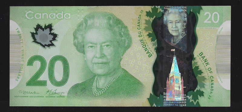 2012 $20 Bank of Canada Repeter Note 3 Digit Macklen-Carney  FIT3884388 BC-55-N1-ii-N10-ii (Circ.)