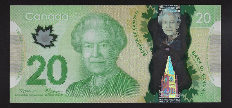 2012 $20 Bank of Canada Repeter Note 3 Digit Macklen-Carney  FSA7992799 BC-55-N1-ii-N10-ii (Circ.)