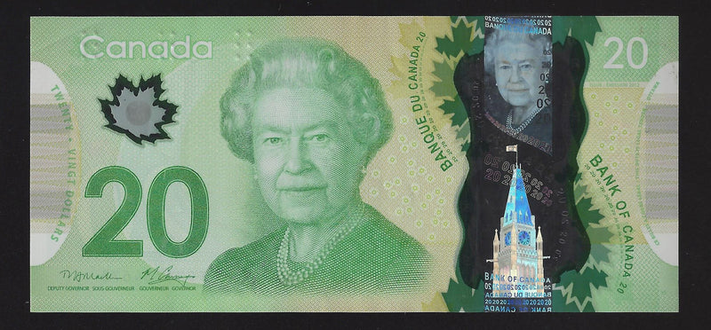 2012 $20 Bank of Canada Repeter Note 4 Digit Macklen-Carney  FSB6734673 BC-55-N1-ii-N10-iii (Circ.)